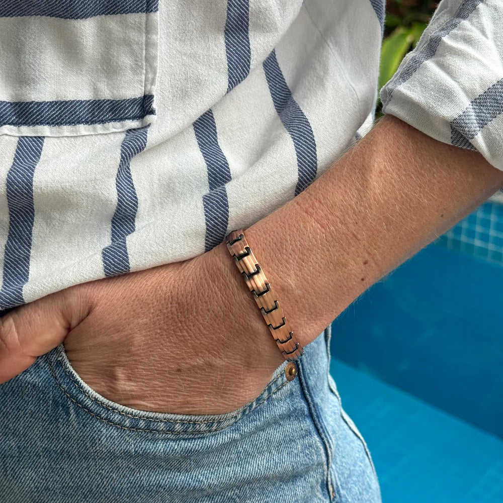 Pulsera magnética de cobre puro: alivia dolor y mejora circulación