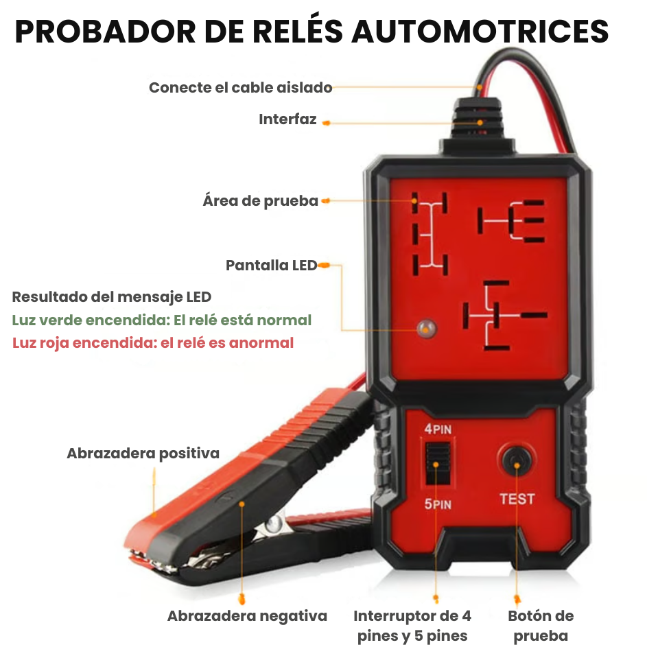 Comprobador de relés automotrices!
