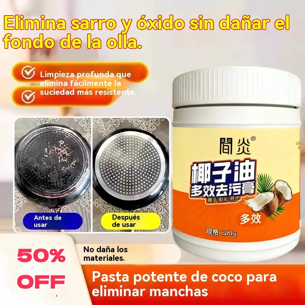 Pasta limpiadora multiusos aceite de coco