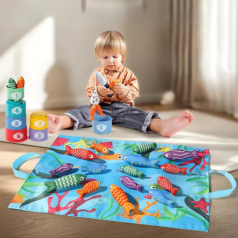 Juego de pesca educativo montessori