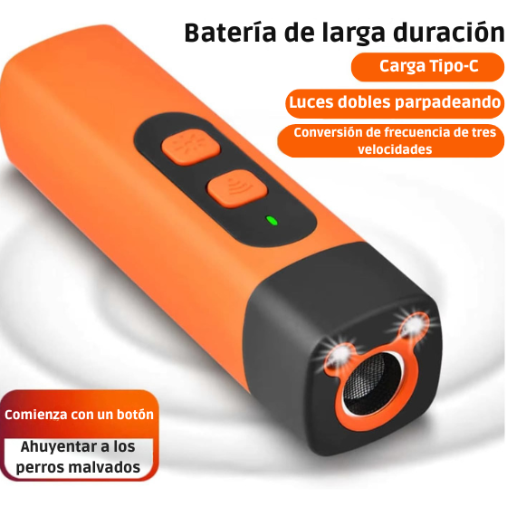 Nuevo repelente ultrasónico de ladridos para perros con linterna Led