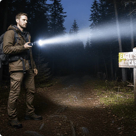 Linterna con zoom superbrillante impermeable