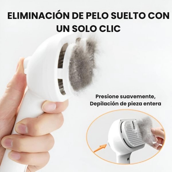 Cepillo de vapor recargable para mascotas con muda de pelo | GROOMSY