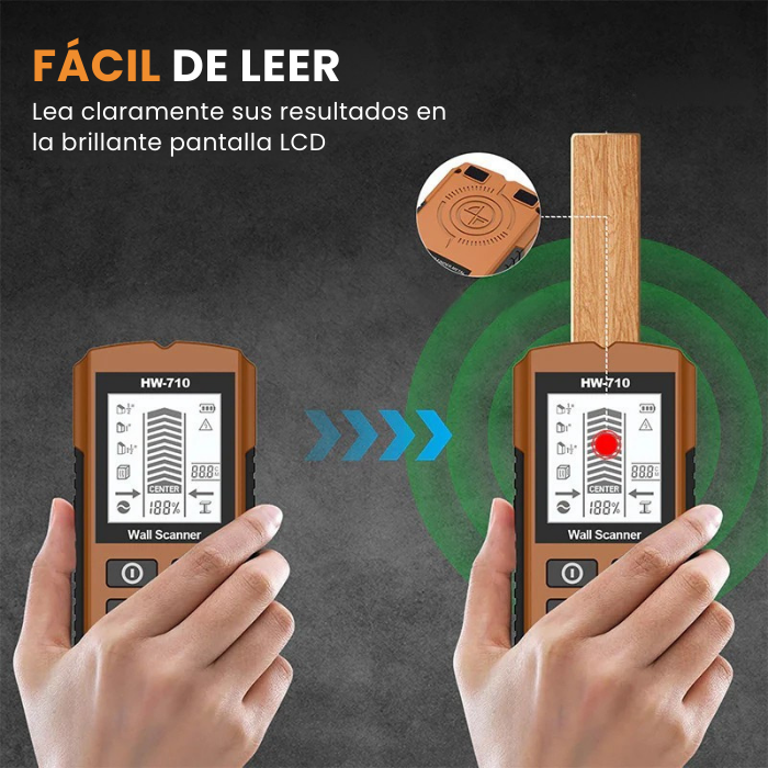 Detector de pared electrónico 6 en 1, medición, Detector de metales, madera, escáner de cables