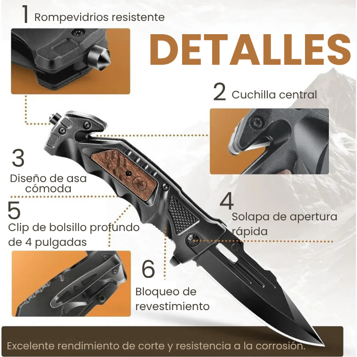 Navaja plegable Blackshade con estuche