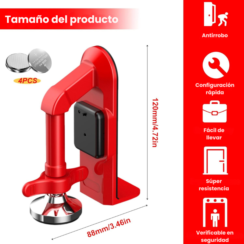 Tope de Puerta Portátil con Alarma