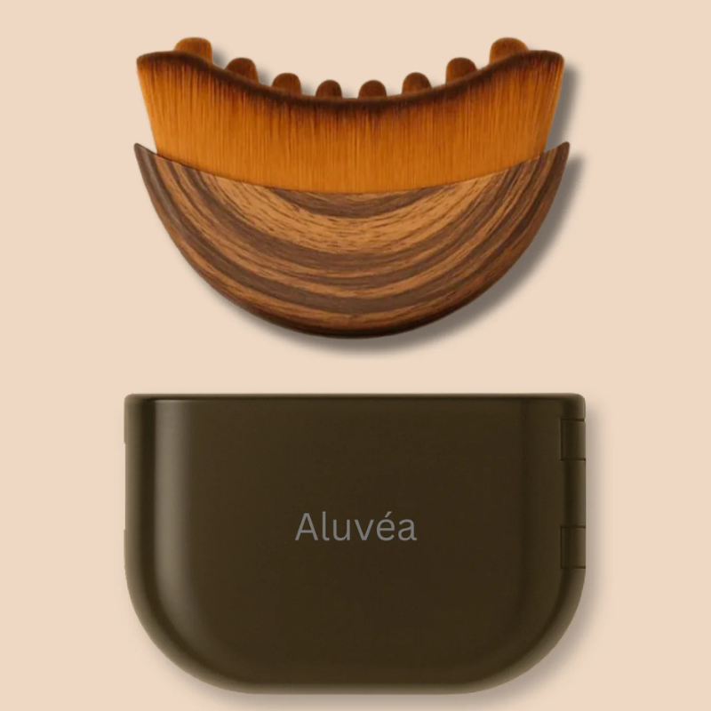 Cepillo masajeador de drenaje linfático para cara y cuello