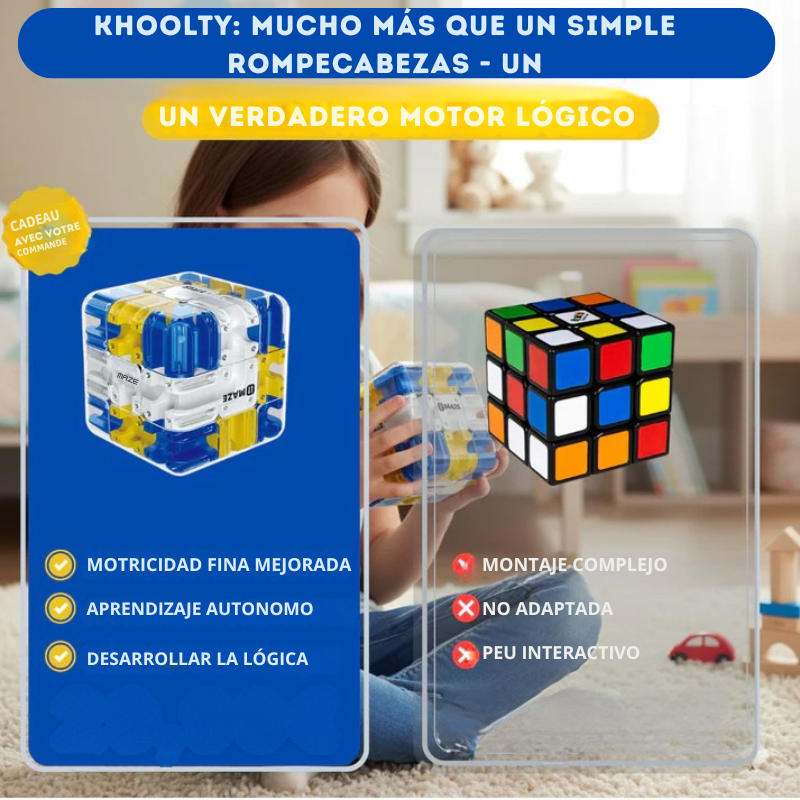 cubo laberinto 3D: ¡convierte la lógica en diversión™!