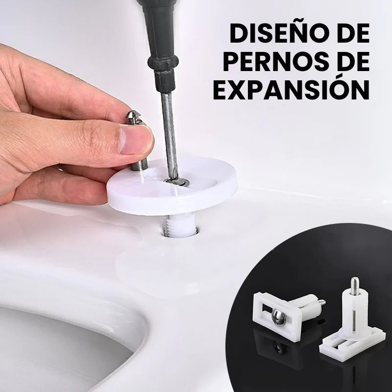 Tornillos para fijación de tapa inodoro