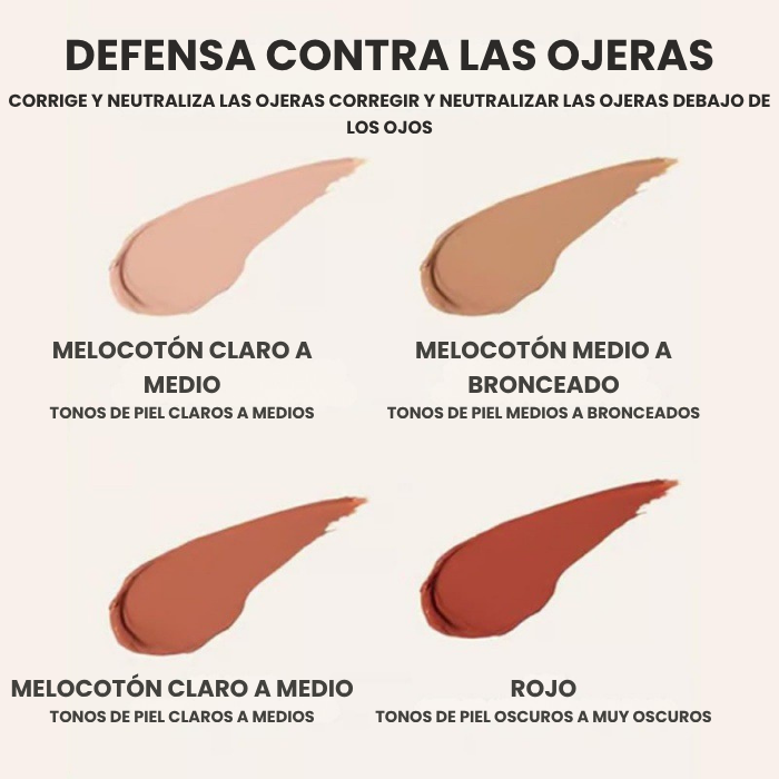Corrector de ojeras (incluye brocha) a prueba de agua - ilumina y realza la mirada