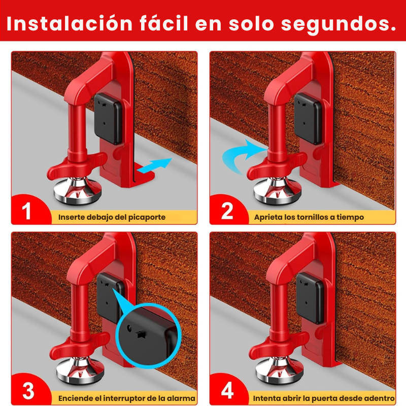 Tope de Puerta Portátil con Alarma