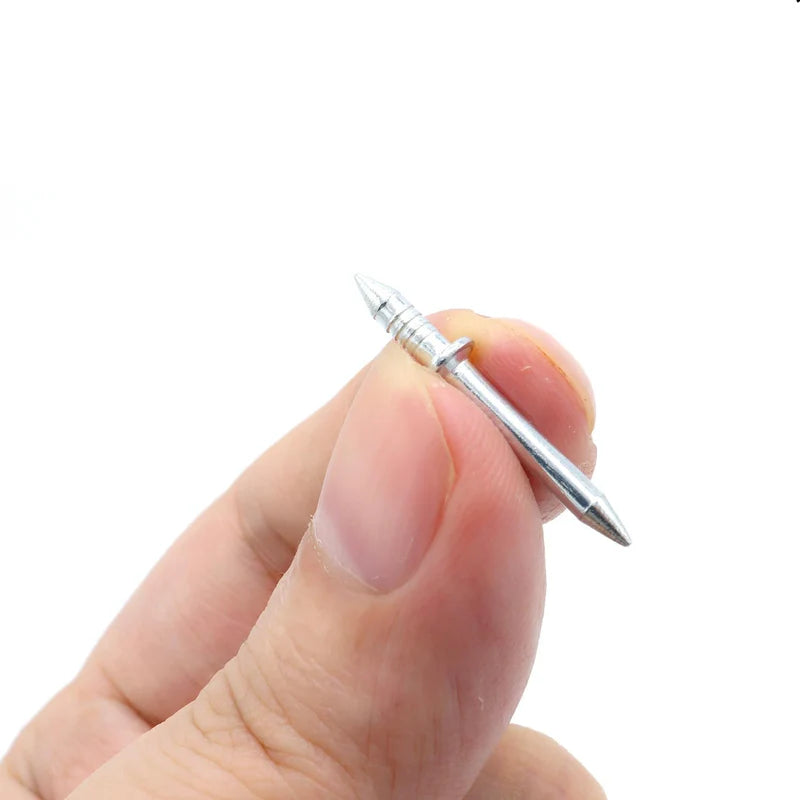 PAQUETE 50 Clavos de hierro de doble punta con vástago puntiagudo