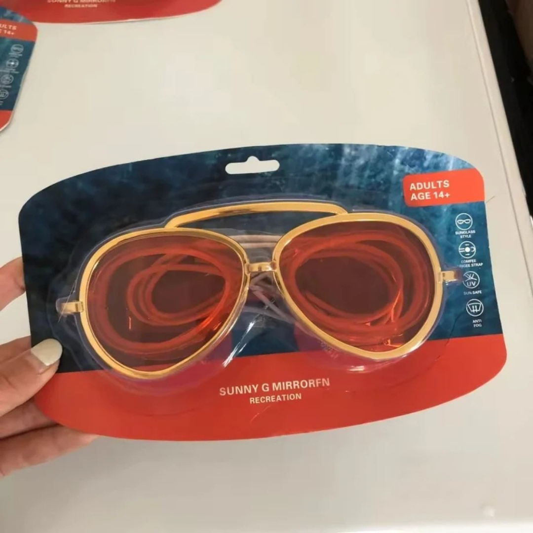 Gafas de piscina antivaho con efecto espejo y diadema ajustable