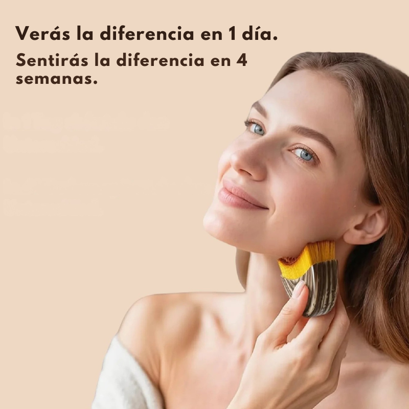 Cepillo masajeador de drenaje linfático para cara y cuello