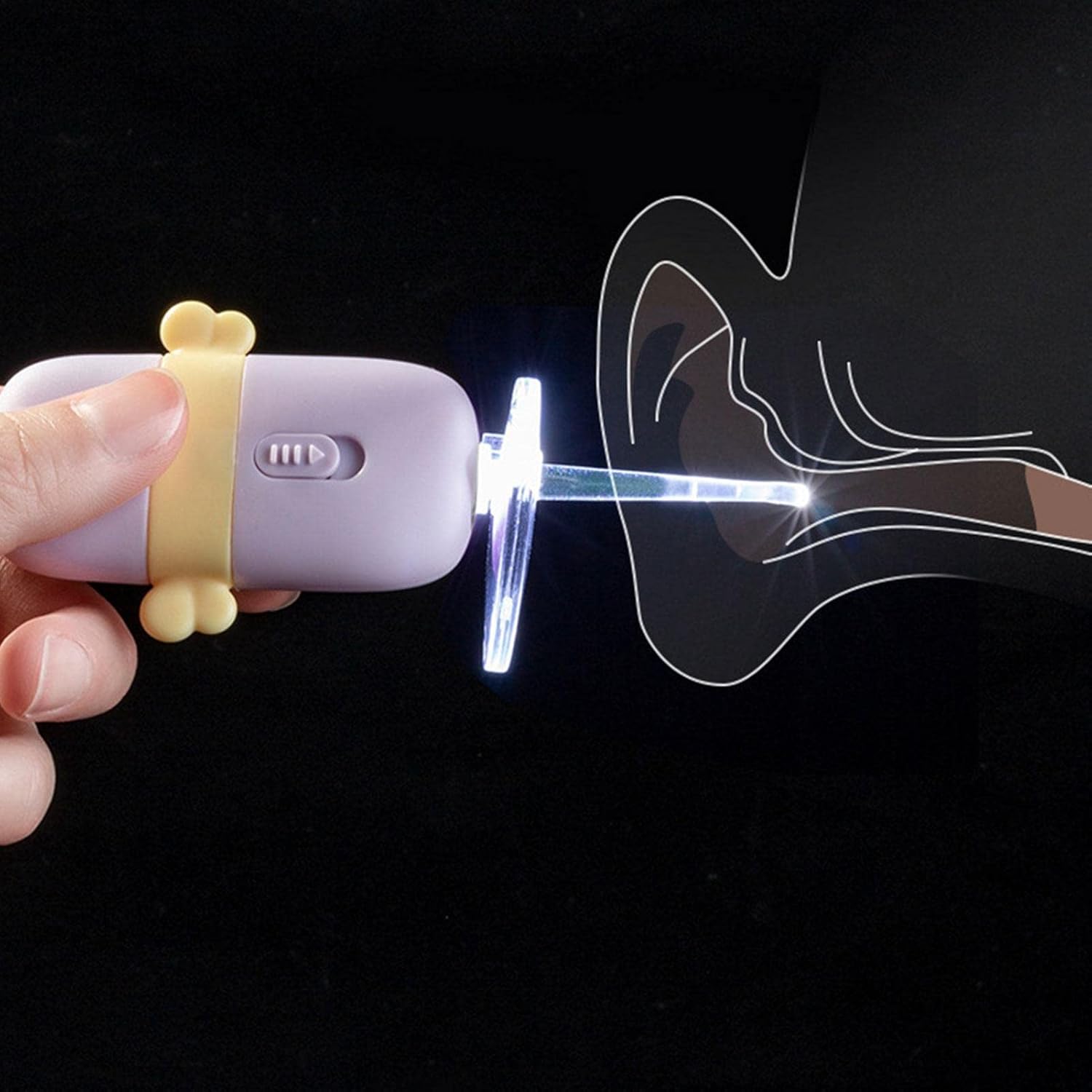 Kit limpiador de oidos para bebe con luz led