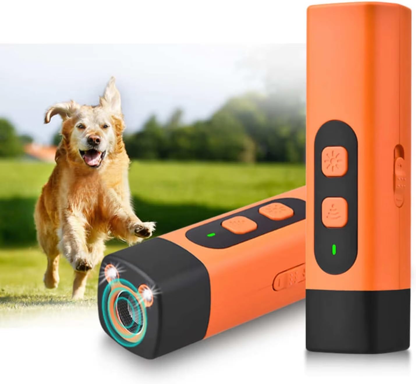 Nuevo repelente ultrasónico de ladridos para perros con linterna Led