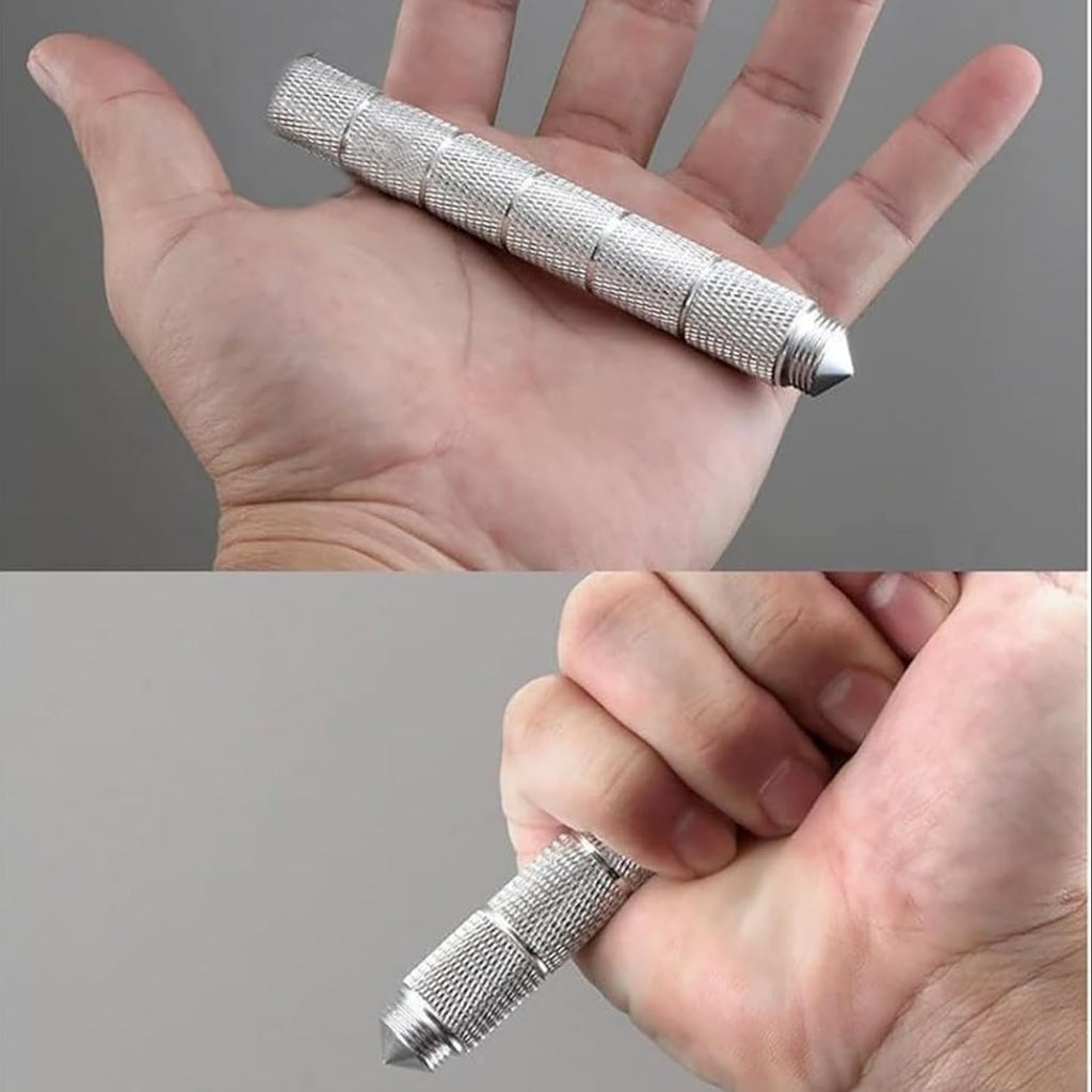 Navaja de bolsillo portátil desmontable con rompe vidrios y llavero