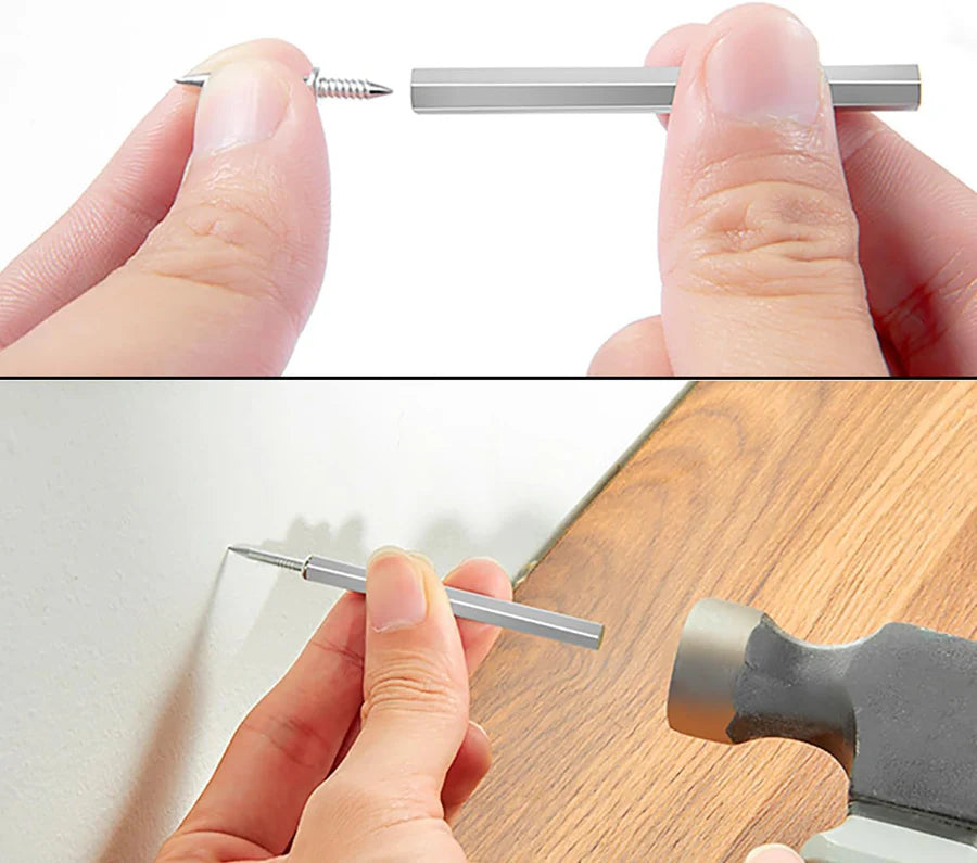 PAQUETE 50 Clavos de hierro de doble punta con vástago puntiagudo