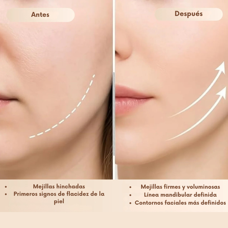 Cepillo masajeador de drenaje linfático para cara y cuello