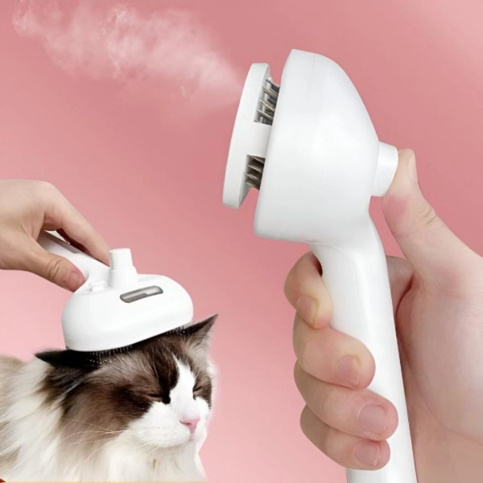 Cepillo de vapor recargable para mascotas con muda de pelo | GROOMSY