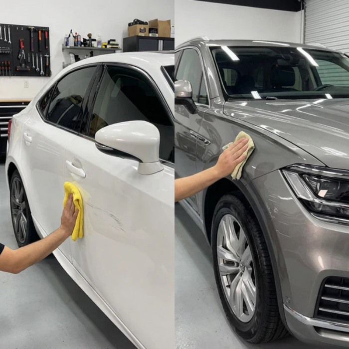 Cera universal para eliminar arañazos del coche, restaura el brillo y es fácil de aplicar (Incluye toalla y espuma)