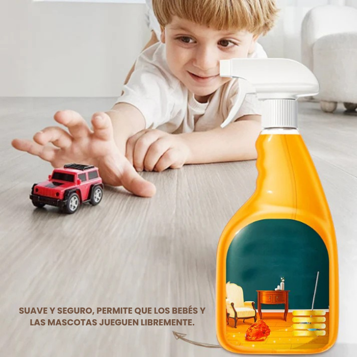 PAGA 1 LLEVA 2 Spray de cera de abeja para el cuidado de suelos de madera: limpia, abrillanta e impregna contra la humedad y la suciedad