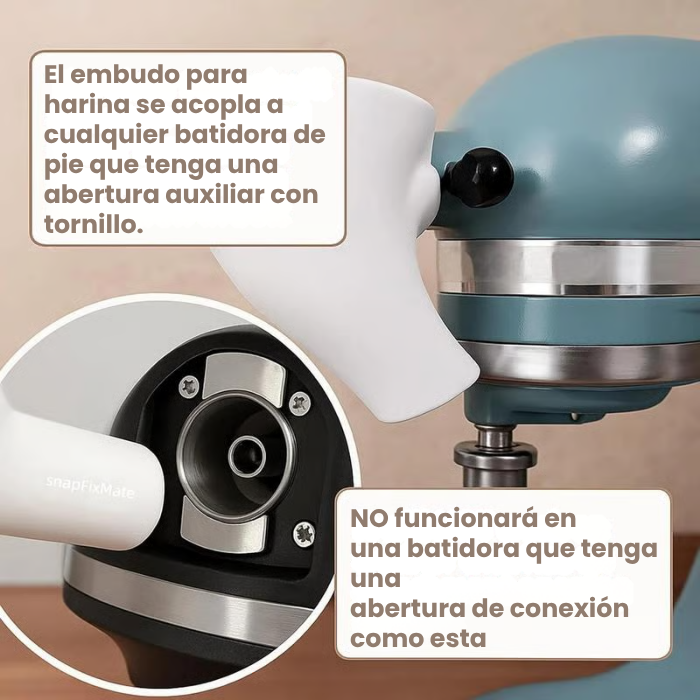 Embudo para harina para batidora KitchenAid