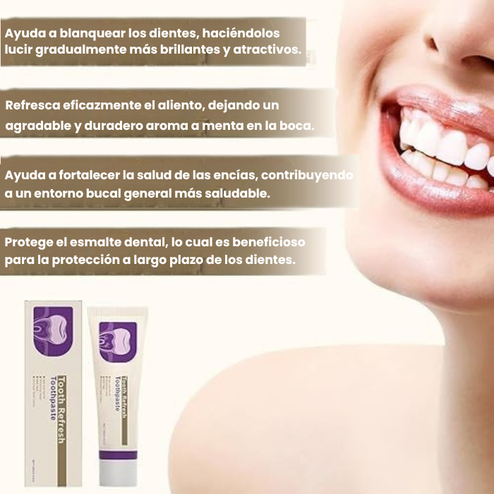 Pasta dental para el cuidado bucal, aliento fresco, previene la pérdida de dientes, ingredientes naturales, cuidado suave