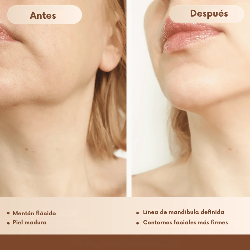 Cepillo masajeador de drenaje linfático para cara y cuello