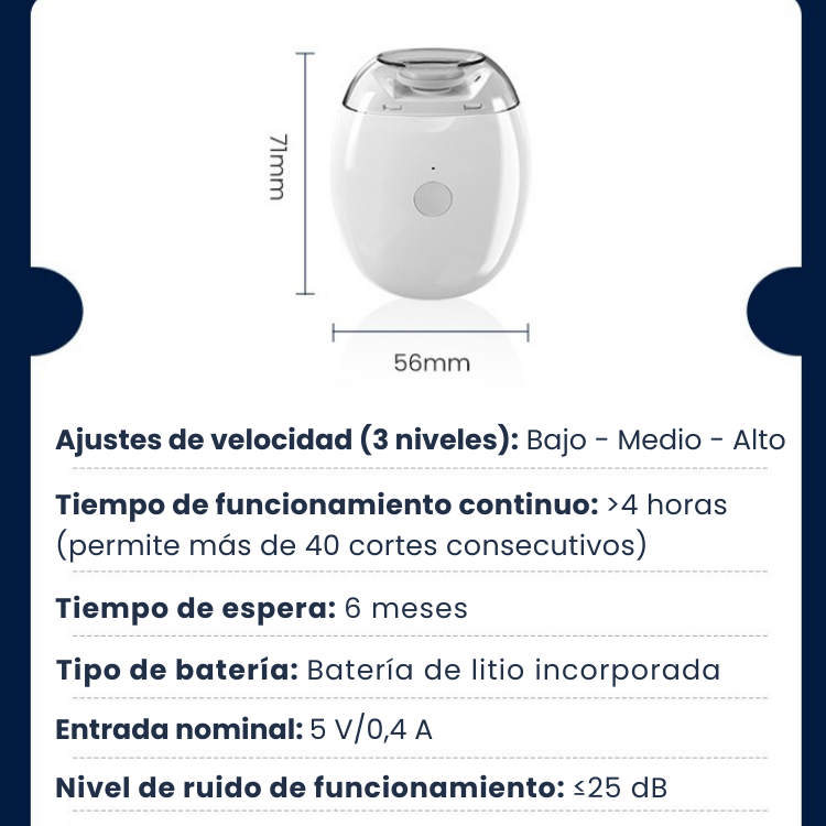 Lima de uñas automática universal para adultos y niños