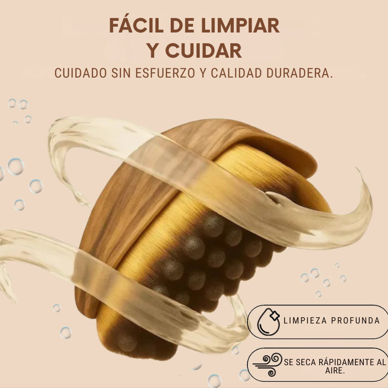 Cepillo masajeador de drenaje linfático para cara y cuello