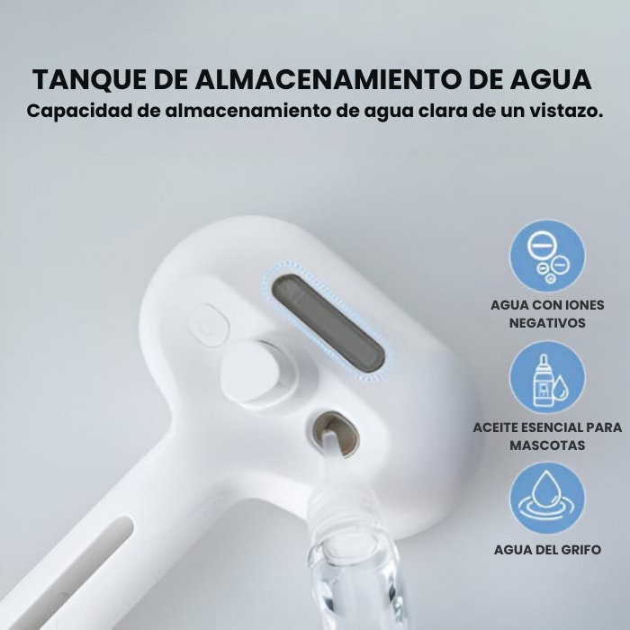 Cepillo de vapor recargable para mascotas con muda de pelo | GROOMSY