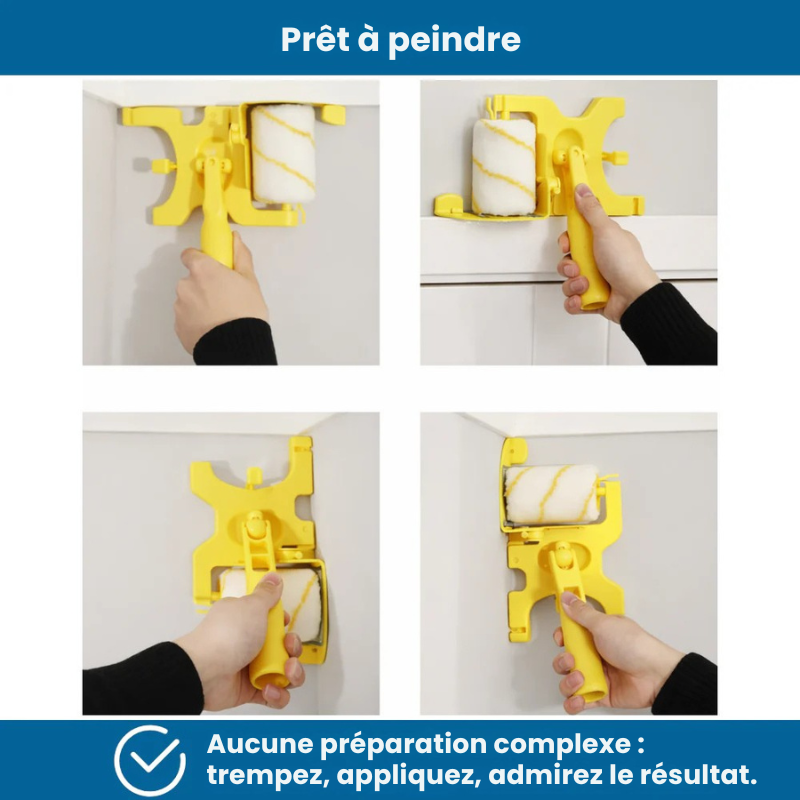 Rodillo de pintura para bordes perfectos con guía de precisión
