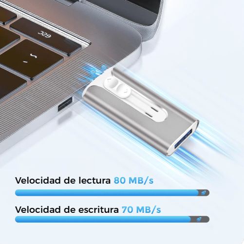 Memoria USB 3 en 1 para almacenamiento externo para celulares