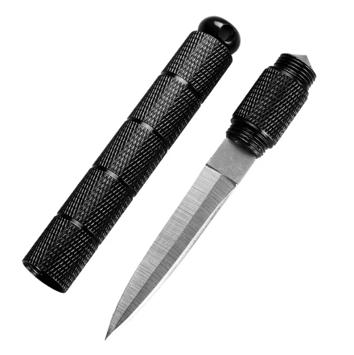 Navaja de bolsillo portátil desmontable con rompe vidrios y llavero
