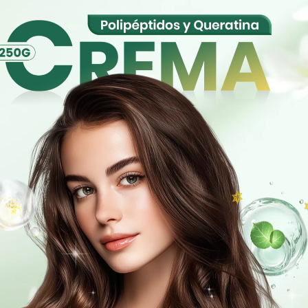 Crema de polipéptidos más queratina Repara el Cabello Seco, Encrespado y Dañado
