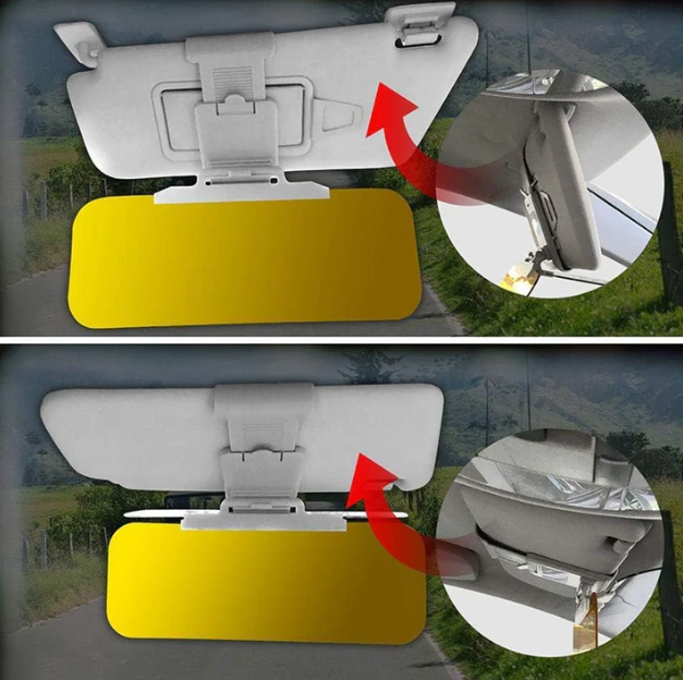 Visera antideslumbrante para coche para día y noche