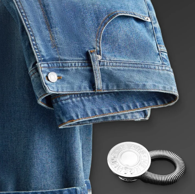 Botón de extensión de resorte metálico para jeans (5 BOTONES)