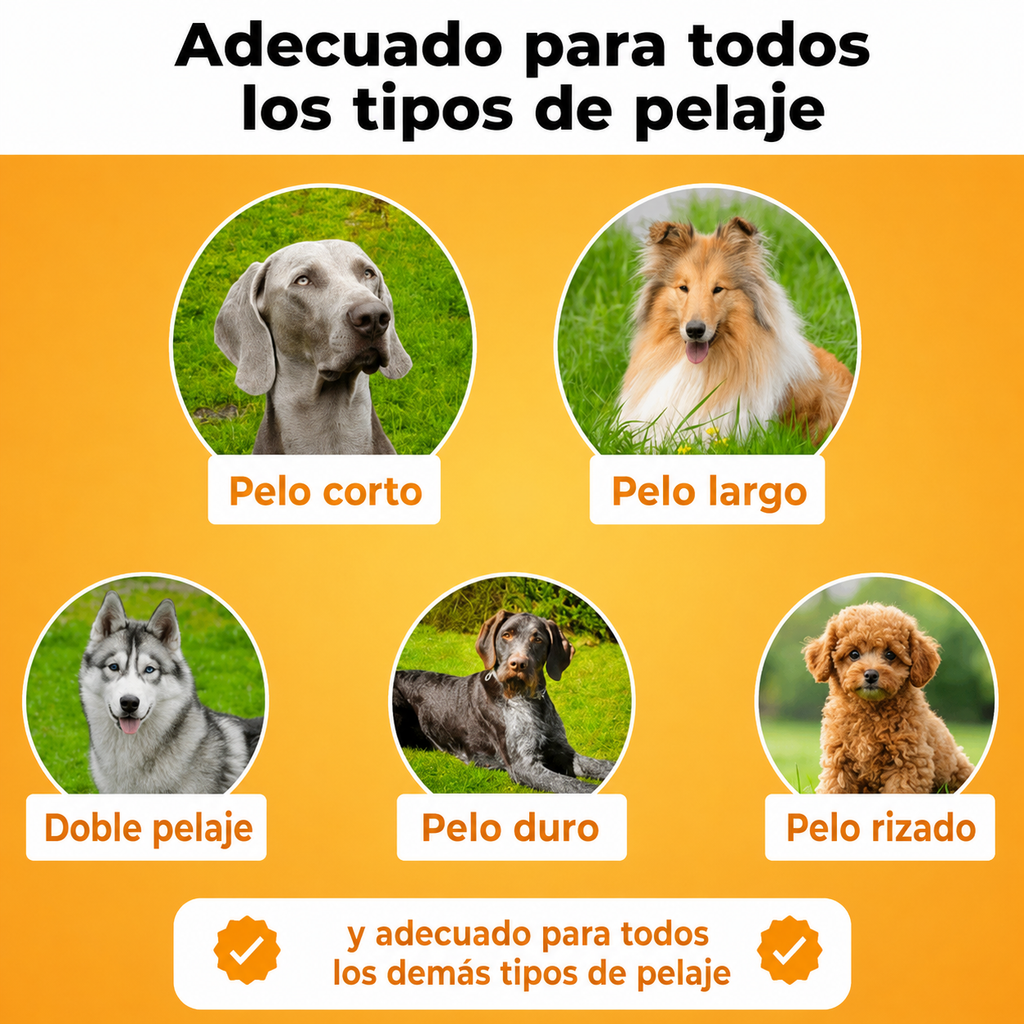 Cepillo que elimina el pelo suelto sin arrancar el pelo sano