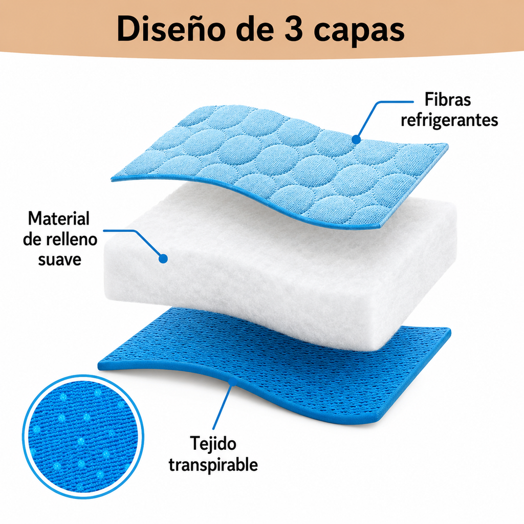 Alfombrilla refrescante premium para perros y gatos: transpirable y lavable, perfecta para días calurosos
