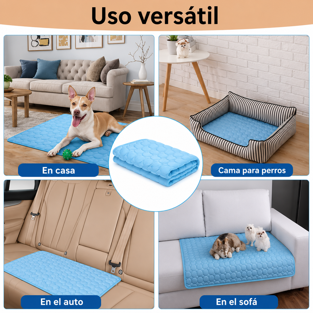 Alfombrilla refrescante premium para perros y gatos: transpirable y lavable, perfecta para días calurosos