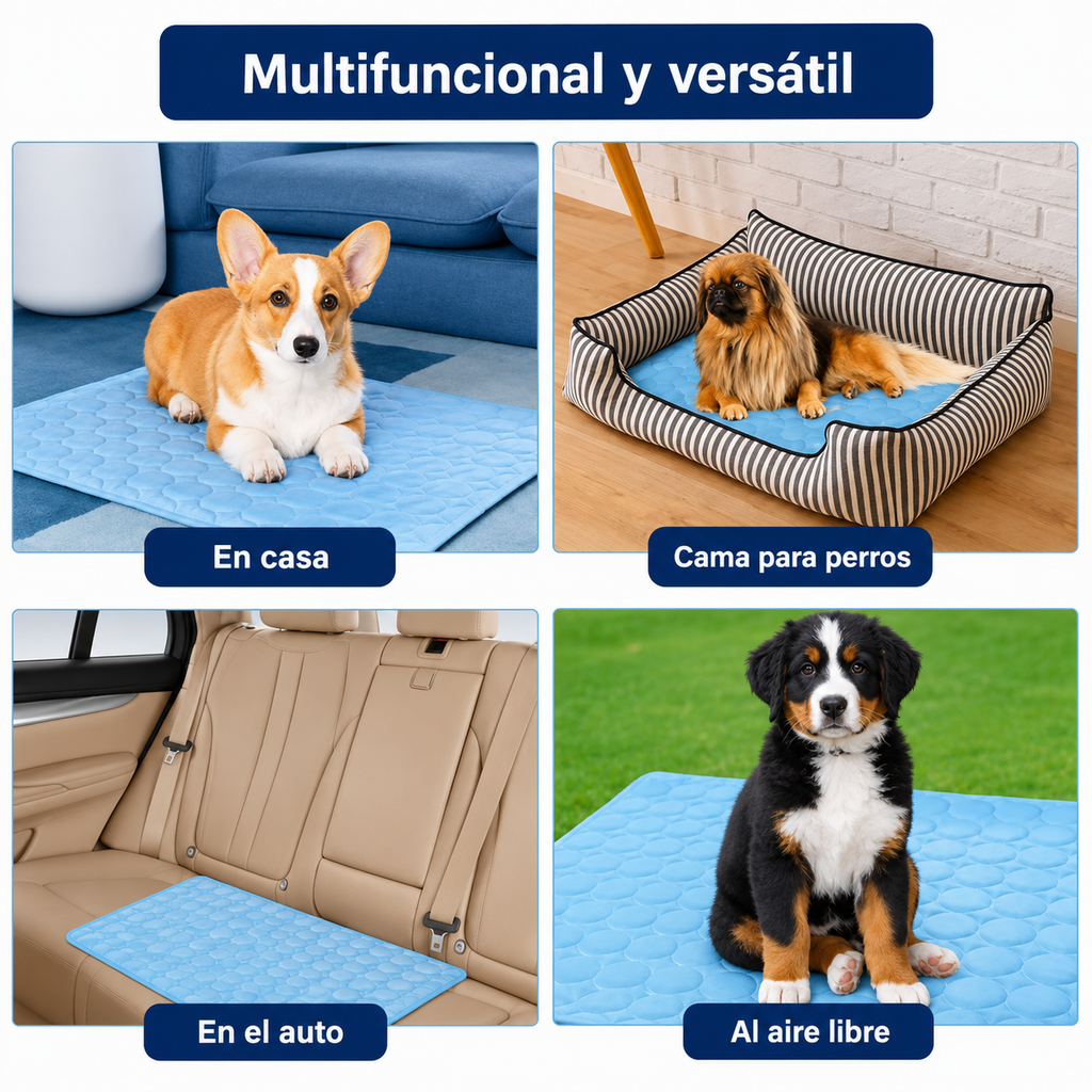 Alfombrilla refrescante premium para perros y gatos: transpirable y lavable, perfecta para días calurosos