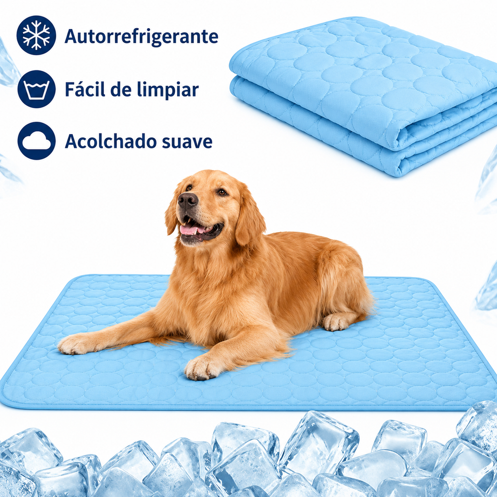 Alfombrilla refrescante premium para perros y gatos: transpirable y lavable, perfecta para días calurosos