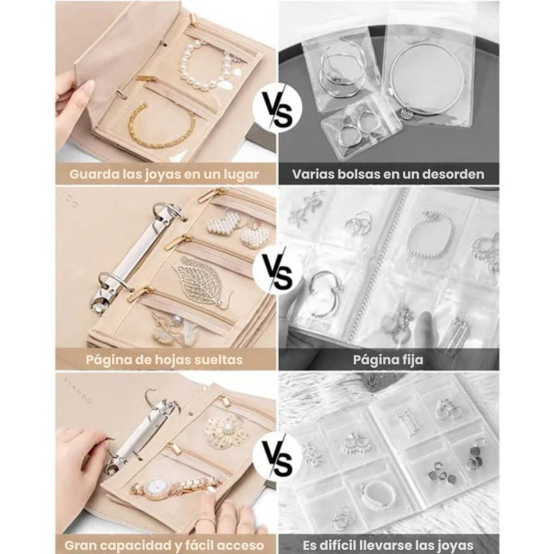 Elegante bolsa portátil para guardar joyas