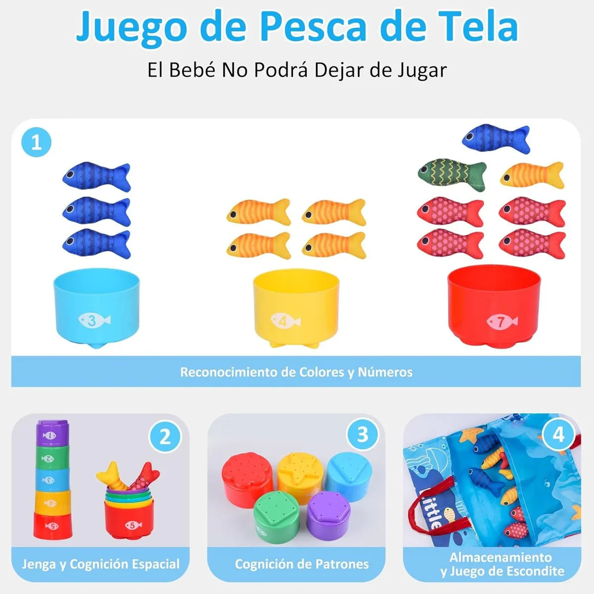 Juego de pesca educativo montessori