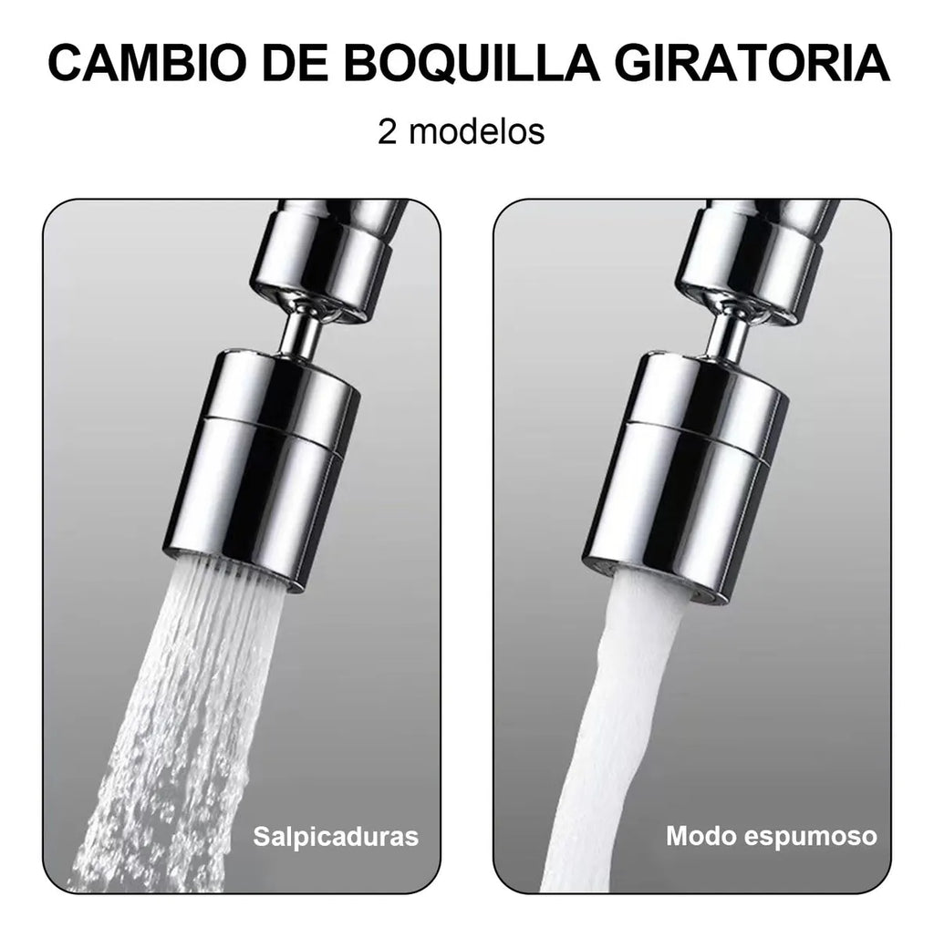 Extension de grifo giratorio 360 antisalpicaduras 2 velocidades
