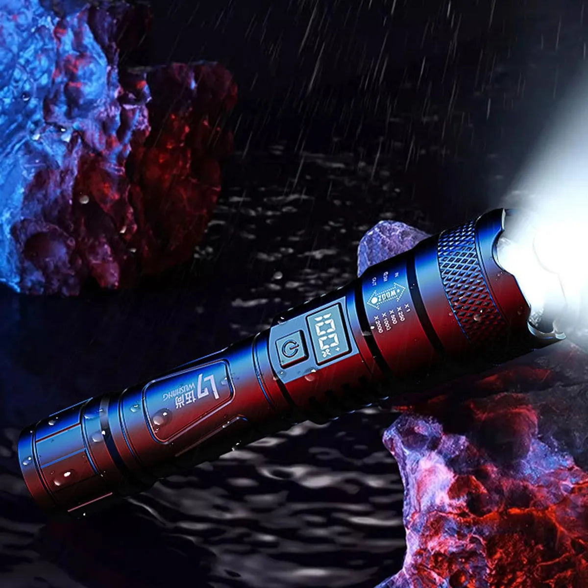 Linterna con zoom superbrillante impermeable