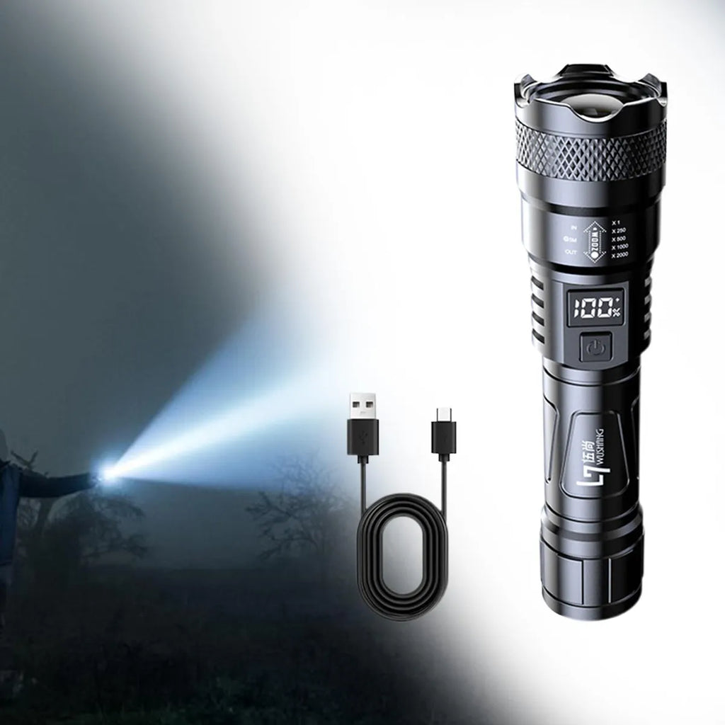 Linterna con zoom superbrillante impermeable