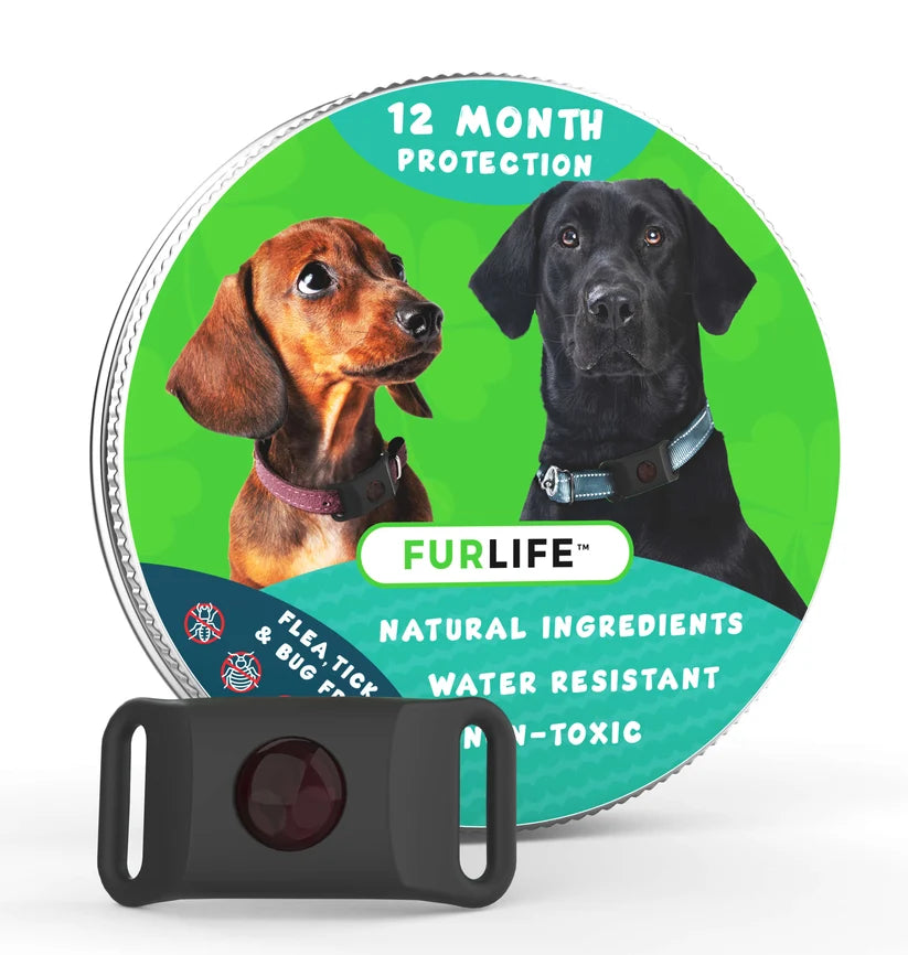 FurLife™ 12 meses libre de pulgas y garrapatas Collar completo + 2 cápsulas