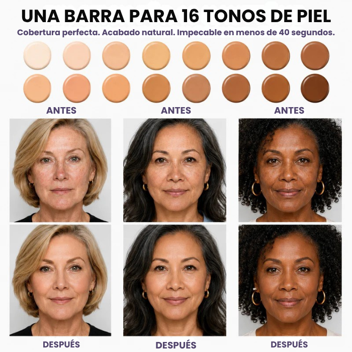 PAGA 1 LLEVA 2 Base de maquillaje en barra: la barra que devuelve la luminosidad a la piel madura
